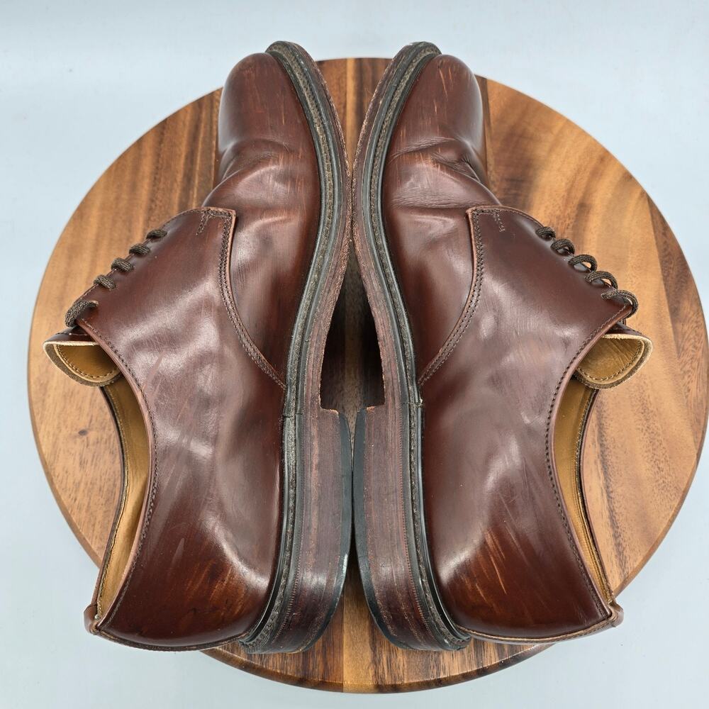 Polo Ralph Lauren Shoes Mens 9 D Brown Leather Benchmade England Dress Oxfords - Picture 5 of 9